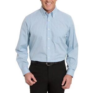 Kirkland Signature Men’s Traditional Fit Dress Shirt, Blue Green Check